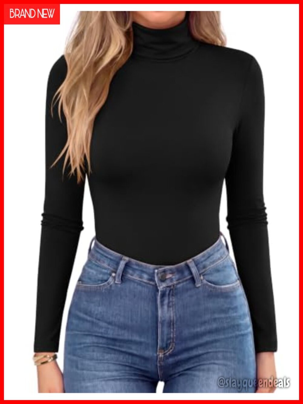 Women's Turtleneck Long Sleeve Lightweight Base Layer Top